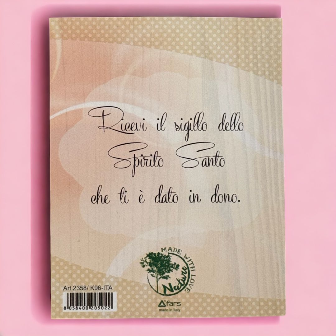 Croce Legno Magnete con Cartoncino Frase 7x5,5 cm