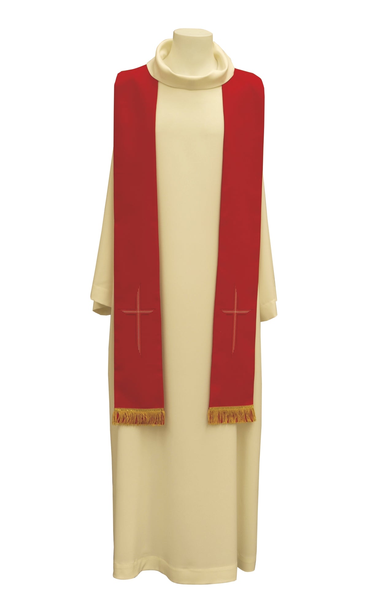 Stola per Sacerdote con Croce Stilizzata (Colori Liturgici Disponibili)