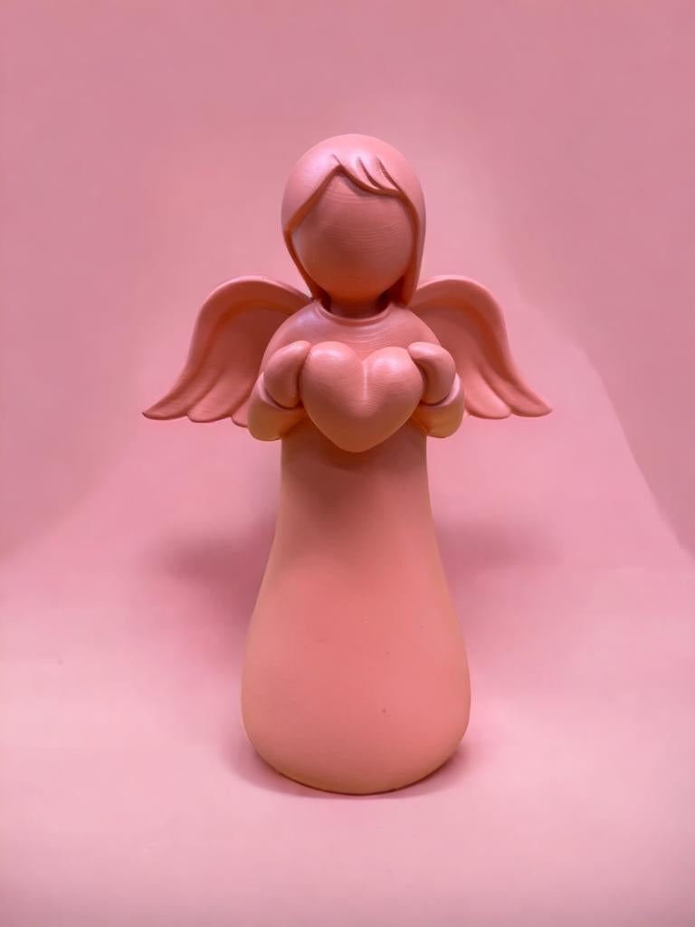 Statuetta Angeli Resina - Colorazione Pastello h. 13 cm